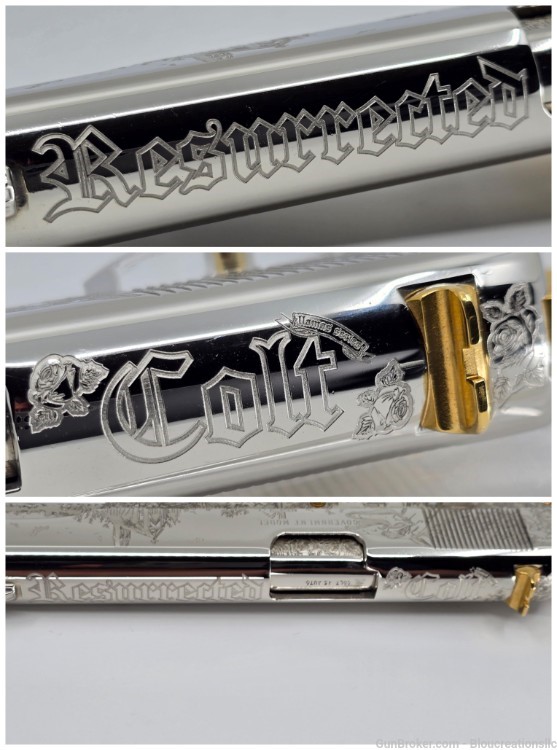 24k Gold & Nickel Plated Custom Restored 1986 Colt 1911 -img-18