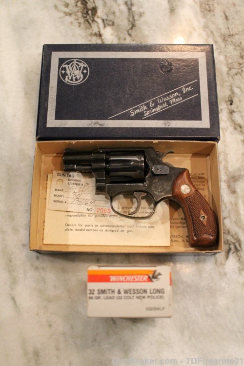 Smith and Wesson 30-1 .32 s&W 2" blued w/ period correct box c&r-img-0