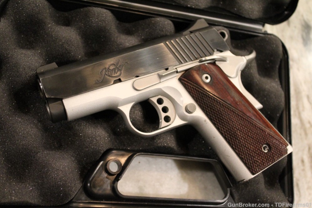 Kimber Ultra Carry II two tone .45 acp officer 1911 w/ hard case -img-1
