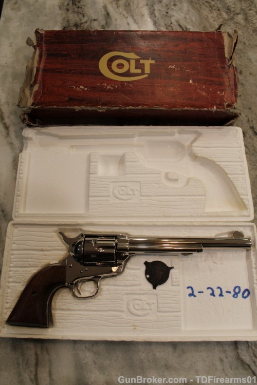 Colt Single Action Army SAA .45 lc 7.5" 3rd gen mfg 1978 w/ original box-img-0