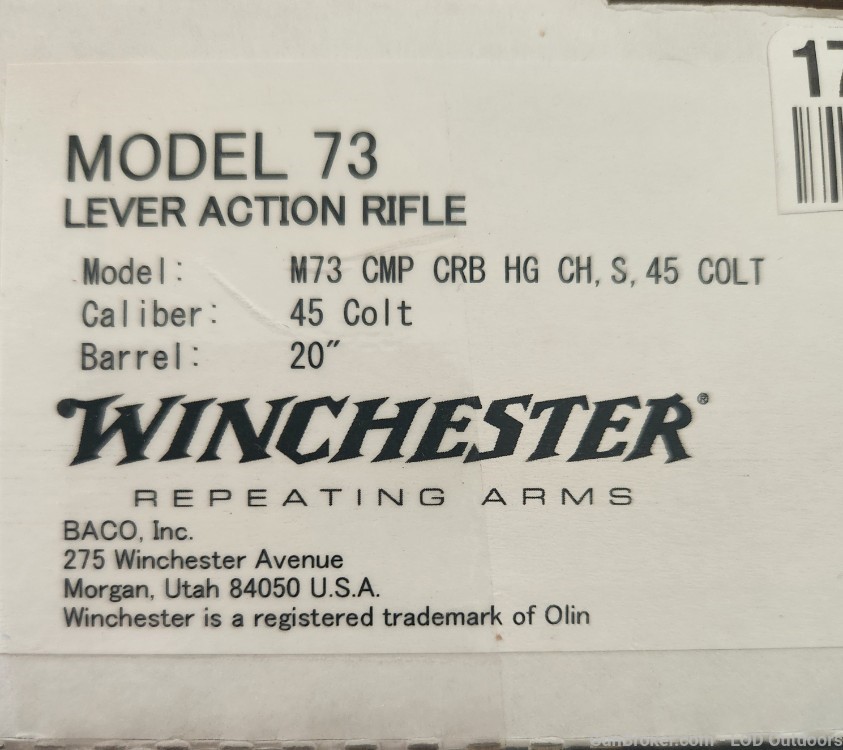 Winchester 1873 High-grade competition carbine, 45 Colt Model 1873-img-9