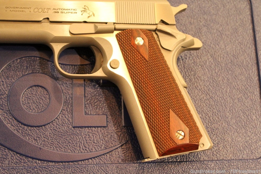 Colt 1911 stainless  .38 super government model mkIV series 70 NIB-img-8