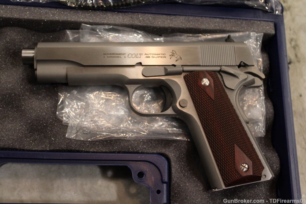 Colt 1911 stainless  .38 super government model mkIV series 70 NIB-img-2