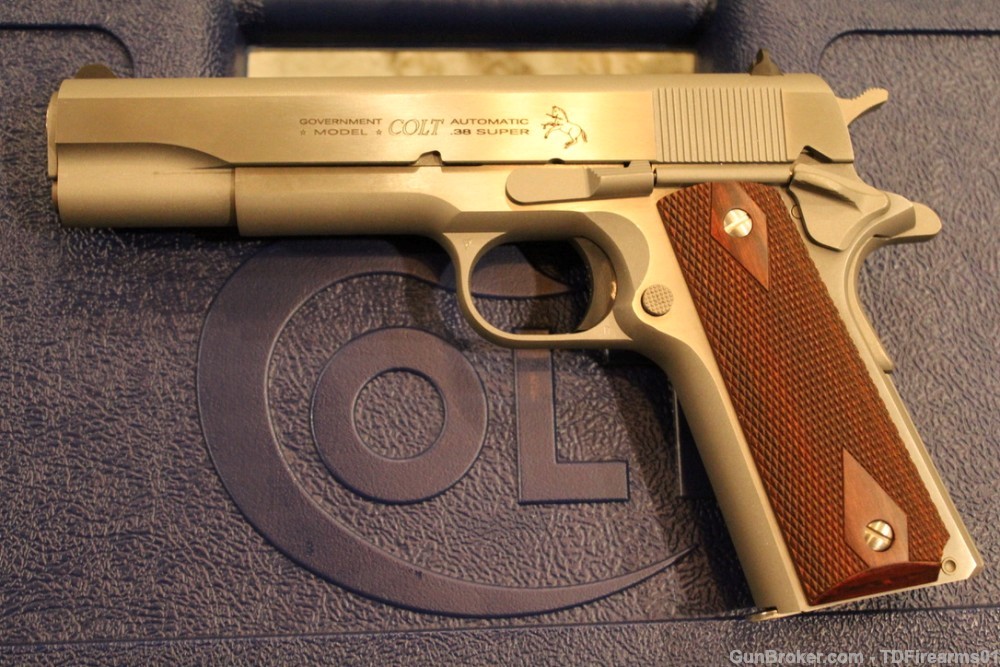 Colt 1911 stainless  .38 super government model mkIV series 70 NIB-img-6