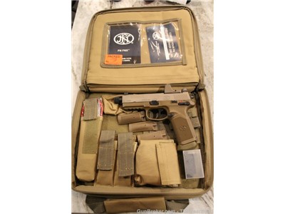 FNH Fnx-45 FDE .45 acp Tactical threaded w/ Trijicon RMR & original case