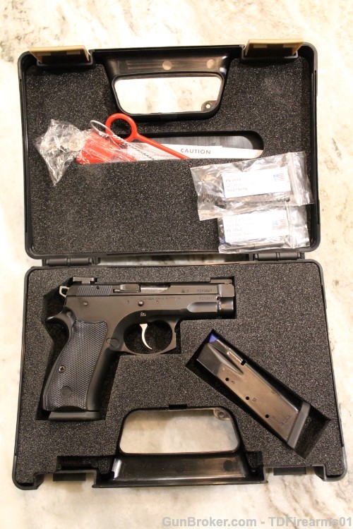 CZ-USA Custom Cz-75 Compact  9mm Cajun Gunworks w/ 2 mags, NS & orig case-img-0