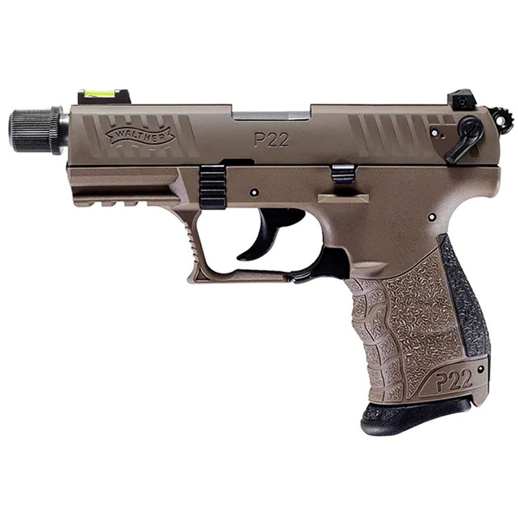 Walther Arms P22 Q Pistol 22 LR Flat Dark Earth 3.42-img-0