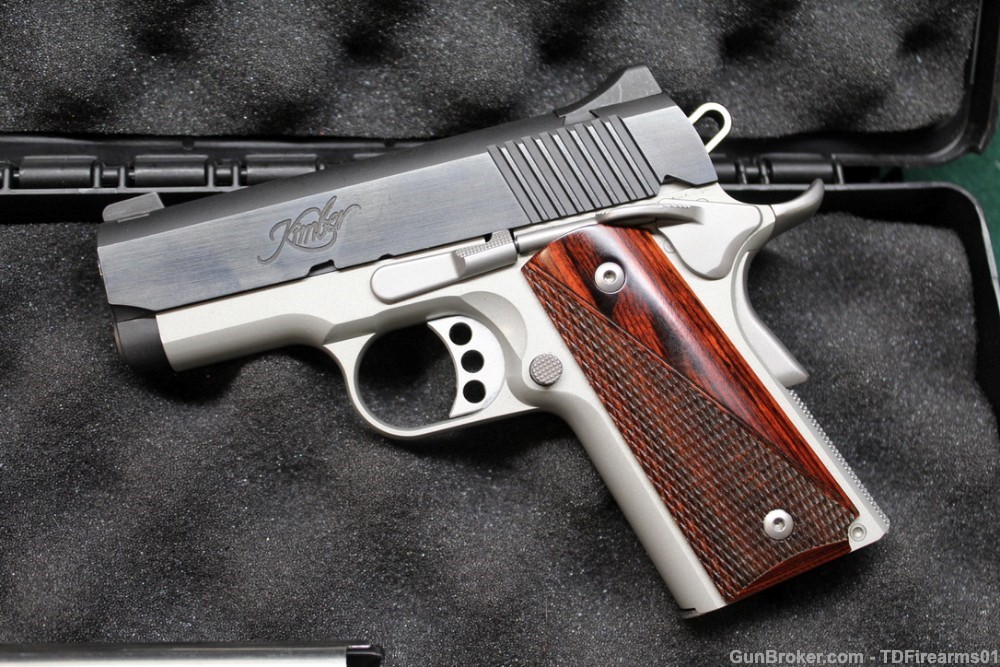Kimber Ultra Carry II two tone 9mm officer 1911 w/ 2 mags-img-1