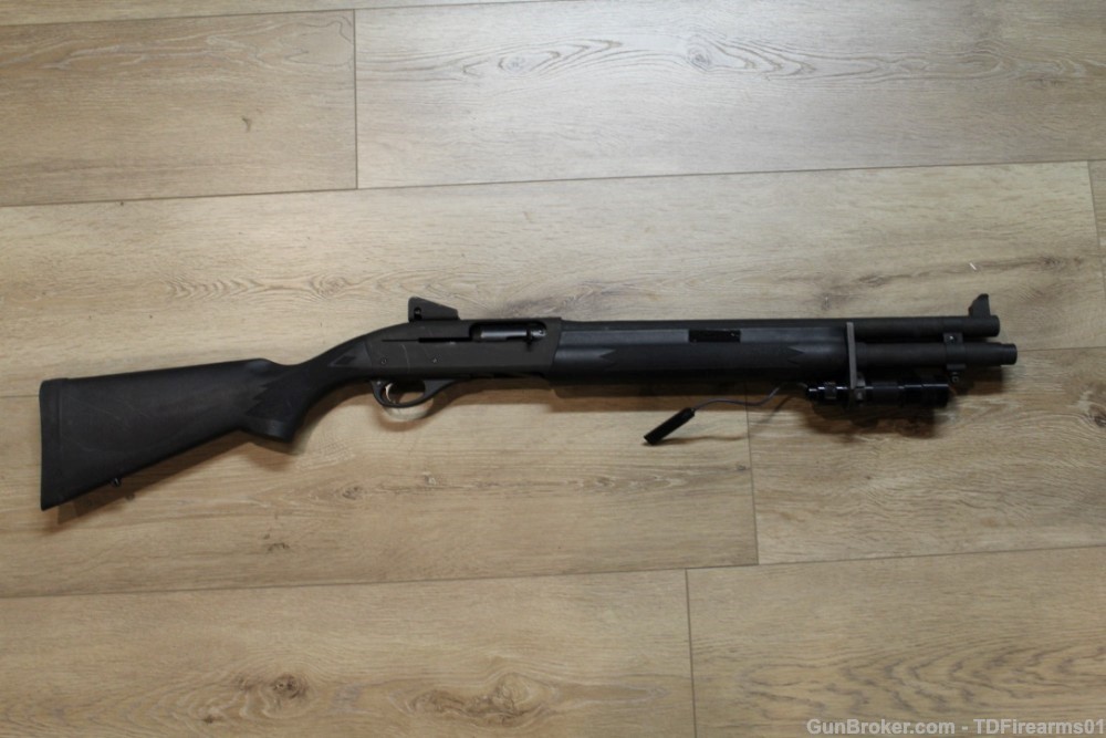 Remington 11-87 Police Pre-ban 12 gauge w/ flashlight & iron sight-img-0