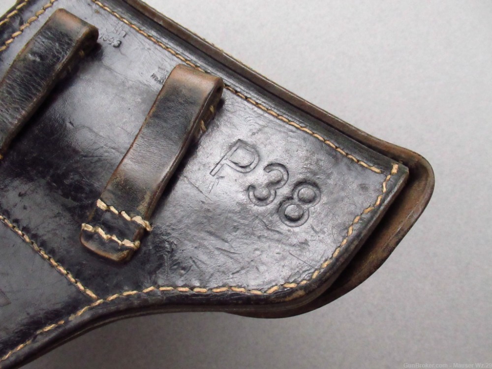 1943 JLN Primasens WWII German holster for Mauser Walther P38 Luger p 38-img-8