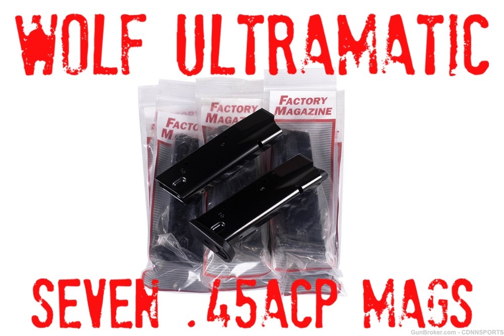 Wolf Ultramatic Factory Magazines .45 ACP 10rd NEW LOT OF SEVEN + 1 Body-img-0