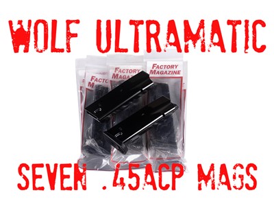 Wolf Ultramatic Factory Magazines .45 ACP 10rd NEW LOT OF SEVEN + 1 Body