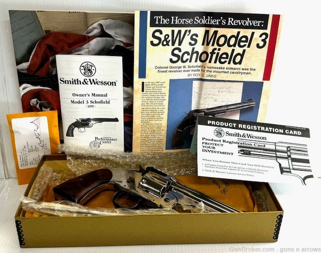 Smith & Wesson Schofield 45sch 5" Nickel Model 0030-img-0