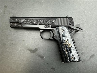 Colt 1911 Custom Engraved Regal AAA by Altamont Blued .38 Super