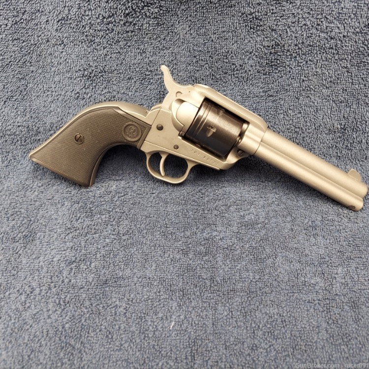 RUGER WRANGLER SINGLE ACTION REVOLVER SILVER CERAKOTE .22LR 4-5/8" BBL-img-2