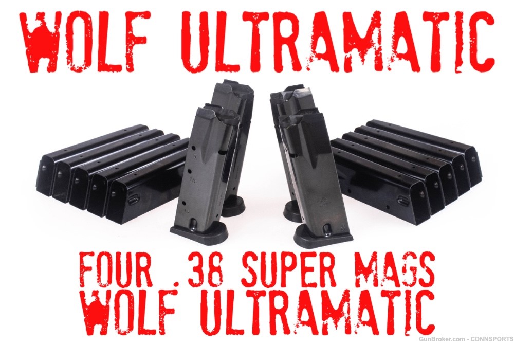 Wolf Ultramatic Factory Magazines 38 Super 17rd NEW LOT OF FOUR + 10 Bodies-img-0