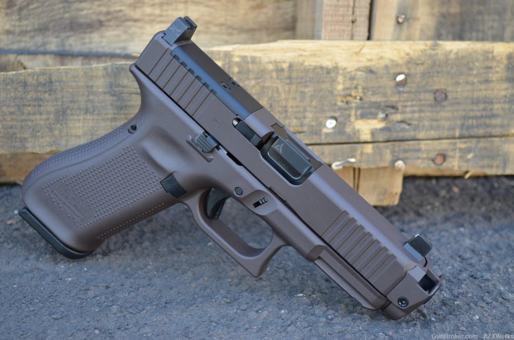 Glock 45 G5 MOS X-Werks Vortex bronze Radian Ramjet Afterburner Trijicon NS-img-3