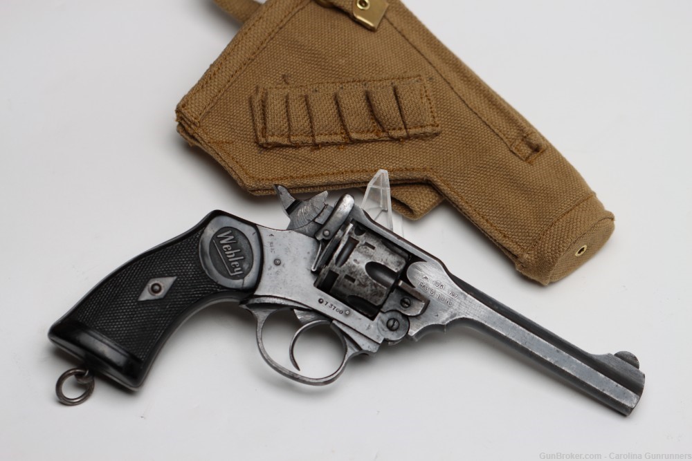 WWII Webley & Scott Mark IV .38 S&W "War Finish" Revolver -img-0