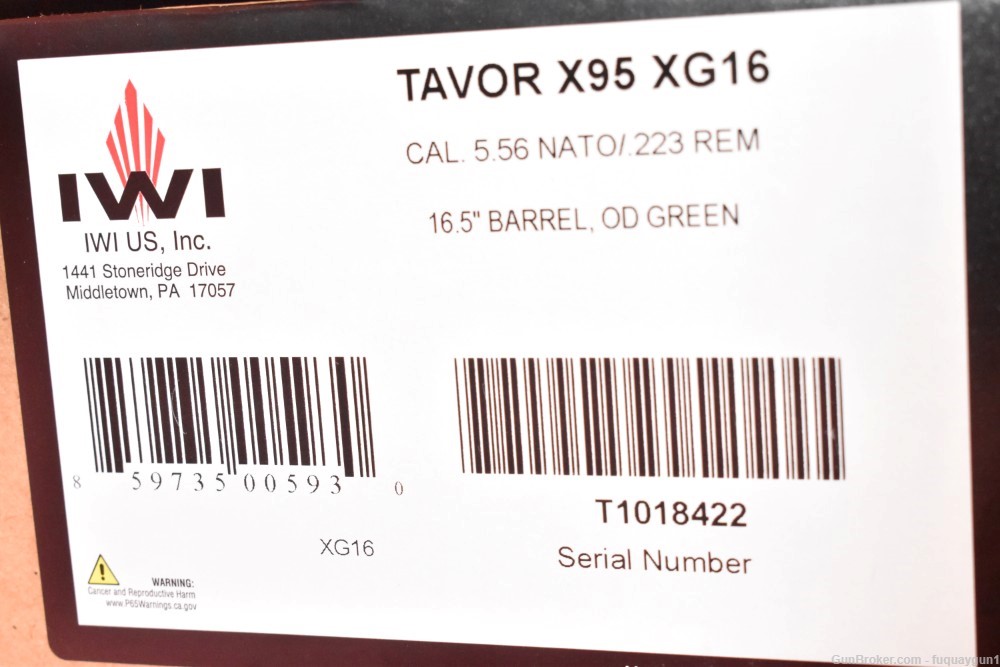 IWI Tavor X95 OD Green 5.56 16.5" 30rd XG16 IWI Tavor-X95-img-9