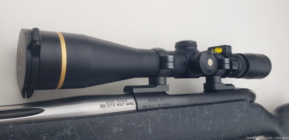 30-378 Weatherby Mag Mark V W/ Leupold Thompson Scope, bi-pod, case, ammo-img-5