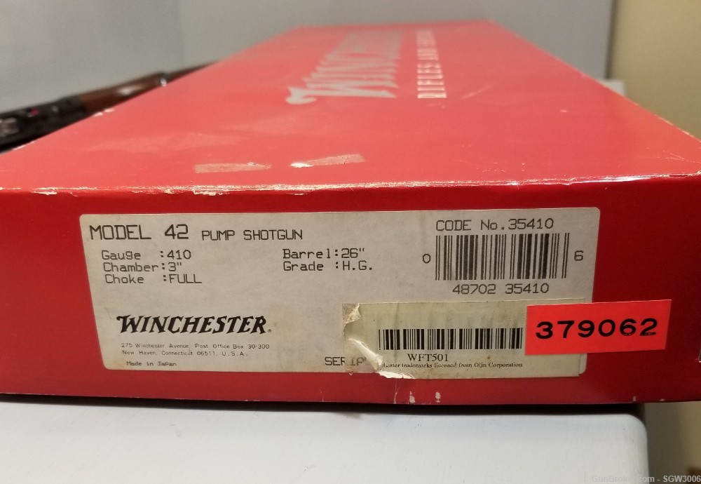 Winchester Model 42 .410 26" VR Barrel Gold Inlay/Walnut-img-19