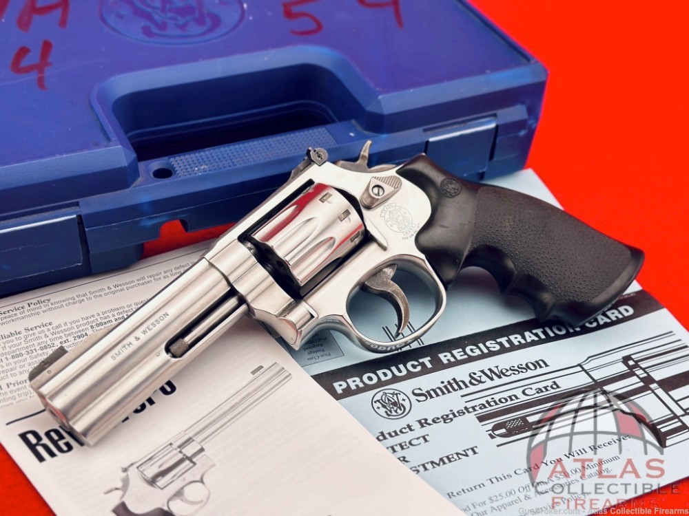2000 Smith & Wesson Model 617-4 DA Revolver 22LR Stainless 4" Barrel-img-0