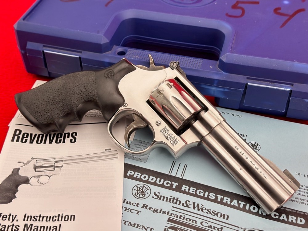 2000 Smith & Wesson Model 617-4 DA Revolver 22LR Stainless 4" Barrel-img-5