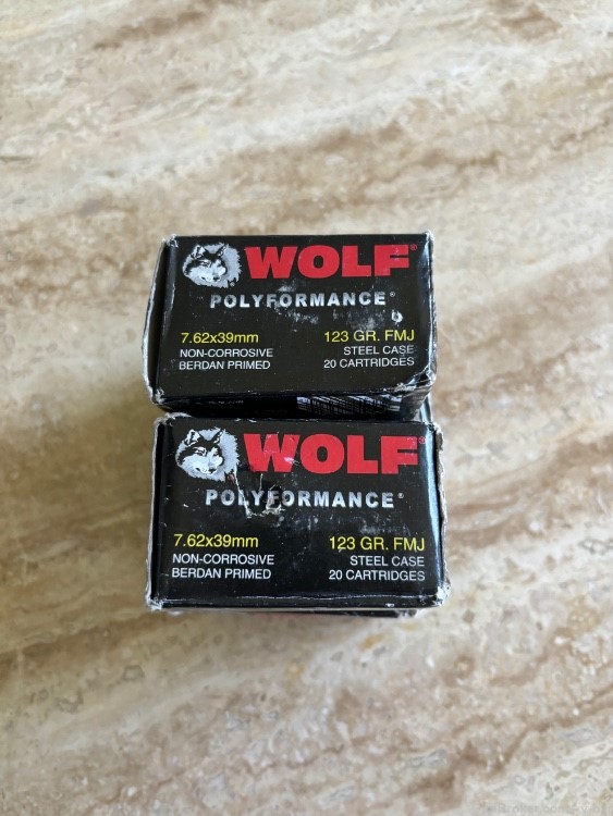 Wolf Polyformance 7.62x39 123 gr FMJ   80 rounds-img-0