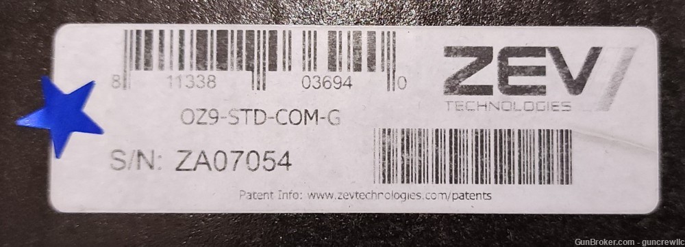 Zev Technologies OZ9-STD-COM-G OZ-9 9mm Black Gray OR Layayaway-img-8