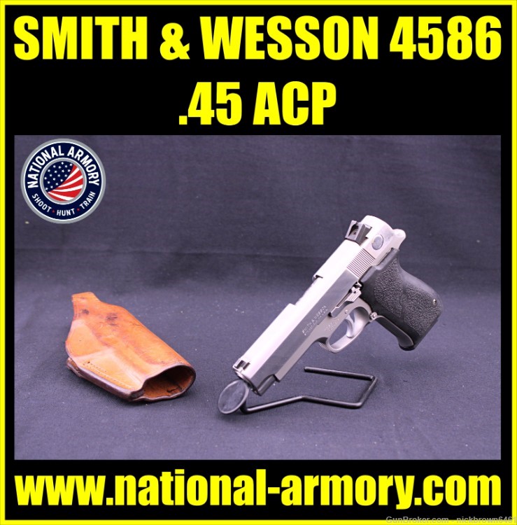 RARE SMITH & WESSON MODEL 4586 45 ACP 4” BBL STAINLESS STEEL 3RD GEN-img-0