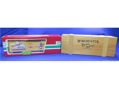 1 of 3800 - Winchester G Scale Boxcar SEALED w/ Wooden Box - LGB 47670