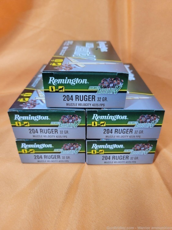 100 rds Remington Premier Accu-Tip-V 204 Ruger 32 grain 4225 FPS  -img-0