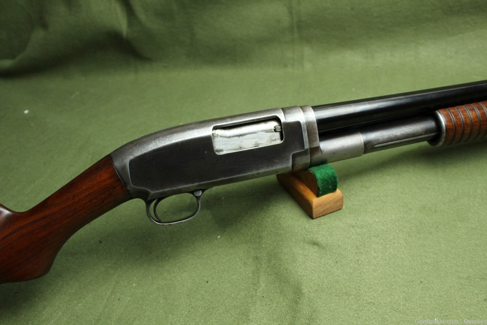 1923 Winchester model 12 16 ga 28 inch Modified Choke Pump Action Shotgun-img-2