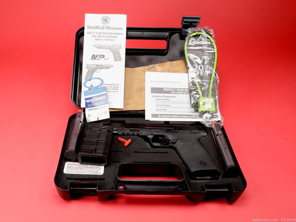 S&W M&P 5.7 TS Pistol 13347 5.7x28 2x22rd Mags NIB, FastShip NoCCfee-img-4