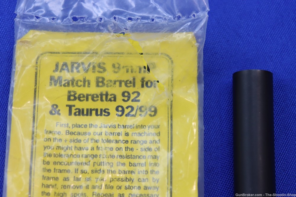 Jarvis Ind. BERETTA Model 92 Pistol Barrel MATCH GRADE 9MM 6" Extended +P -img-1