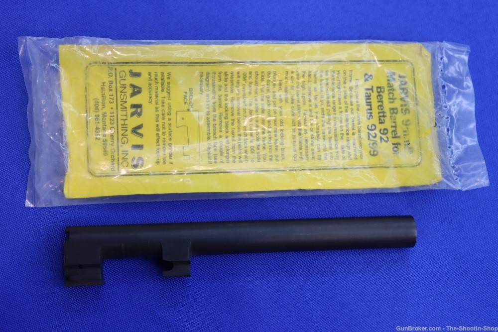 Jarvis Ind. BERETTA Model 92 Pistol Barrel MATCH GRADE 9MM 6" Extended +P -img-0