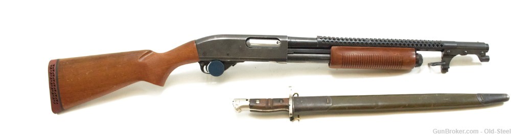 Remington 870 Wingmaster Trench Gun W/ US Marked Remington Bayonet-img-0