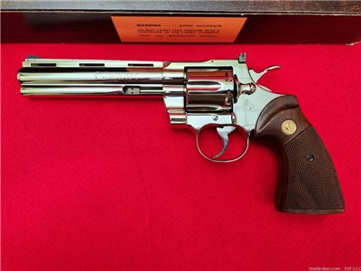 Colt Python 6" Nickel finish revolver 357 Magnum 1978 With Box (NEAR MINT)