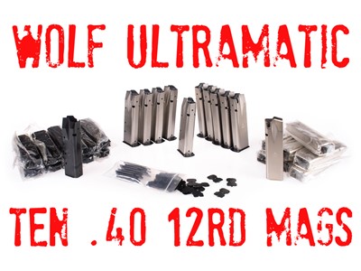 Wolf Ultramatic Factory Magazines .40 S&W 12rd NEW LOT OF TEN + 19 Bodies