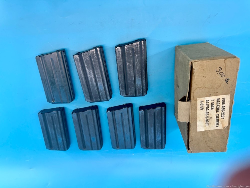 7 Colt AR-15 223/556 20 Rd Mags NOS M16 M16A1 AR-15 M16A2 USGI Pre-ban-img-2