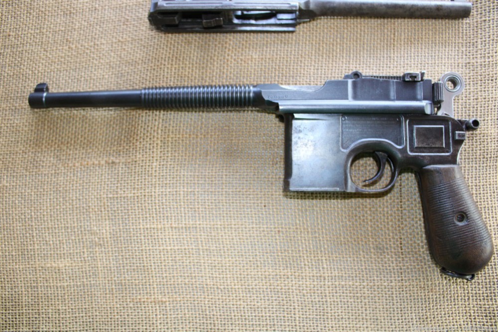 Mauser C96 Broomhandle with 2 Barrels 9mm on gun & 30 cal matching WOW! -img-8