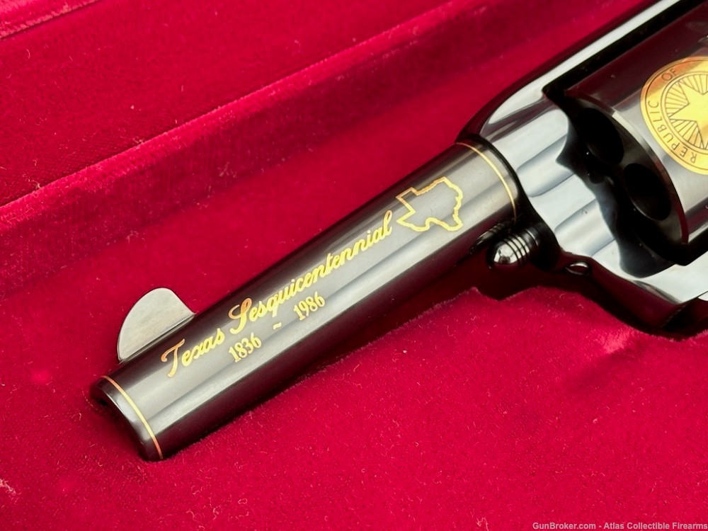 1986 Colt SAA "TEXAS DELUXE" 45LC 4" *FACTORY ENGRAVED & GENUINE BUFFALO*-img-2