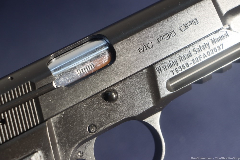 EAA Girsan MCP35 OPS Pistol 9MM HIGH POWER Single Action 15RD G10 RAIL GUN-img-10