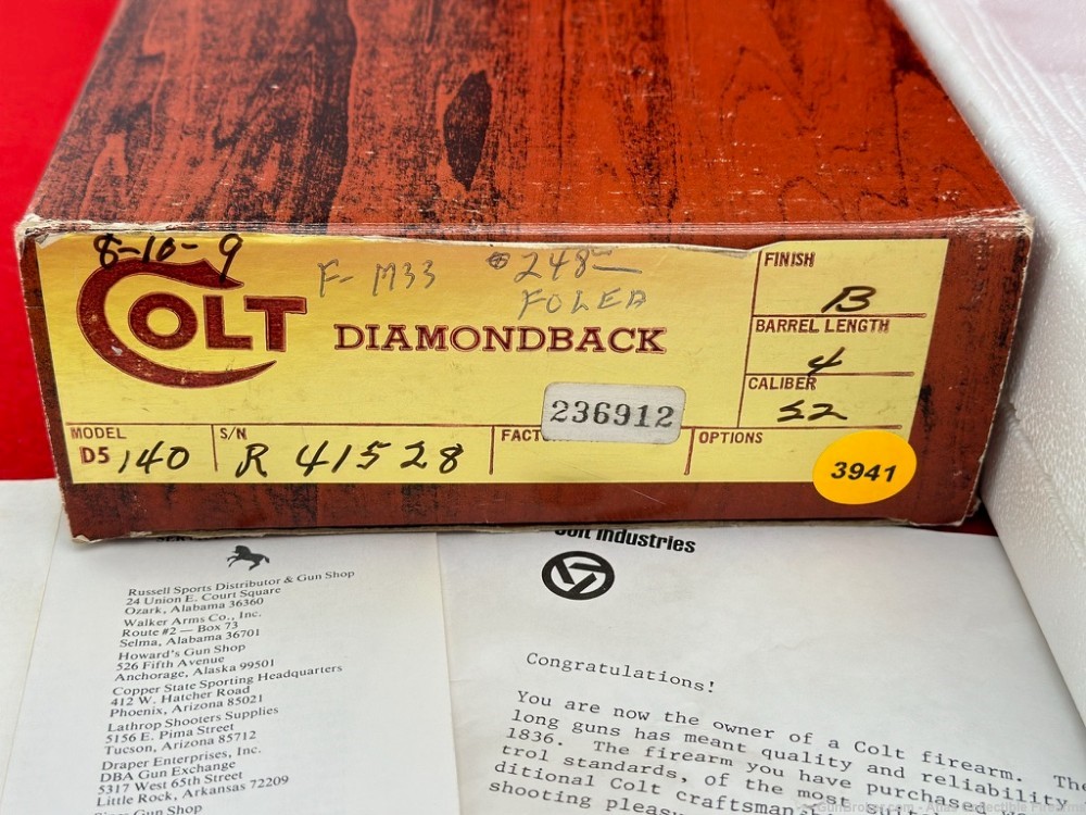 Stunning 1978 Colt Diamondback 4" Royal Blue 22LR *ORIGINAL BOX / UNFIRED*-img-20