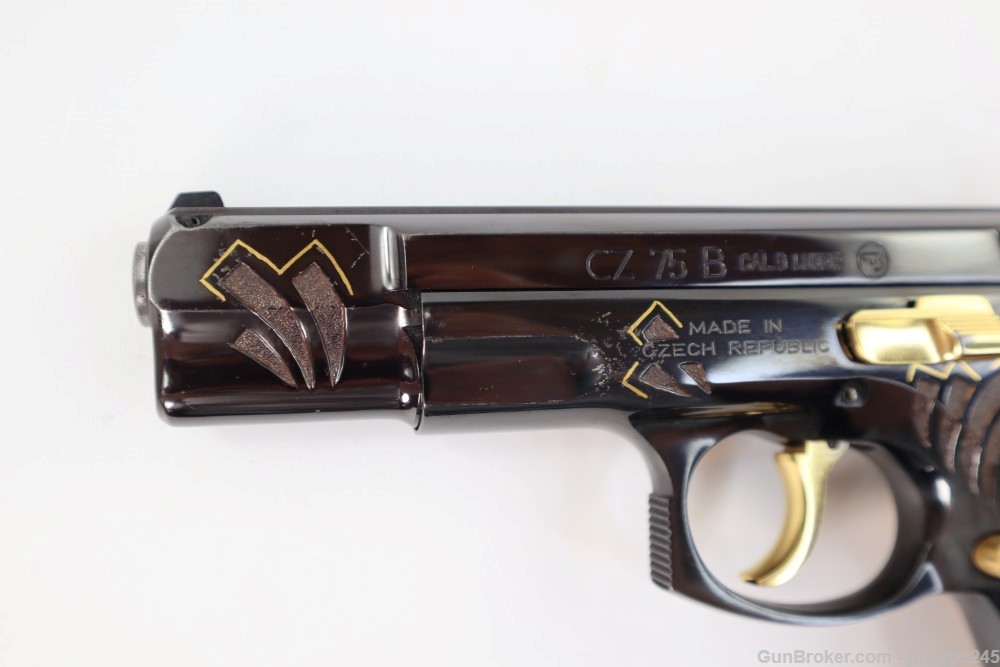 Rare Nice CZ-USA CZ 75 B 30th Anniversary 9mm Pistol Engraved 1 of 1000 -img-10