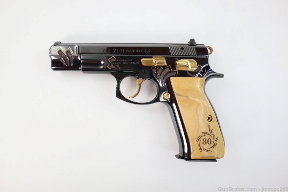 Rare Nice CZ-USA CZ 75 B 30th Anniversary 9mm Pistol Engraved 1 of 1000 -img-6
