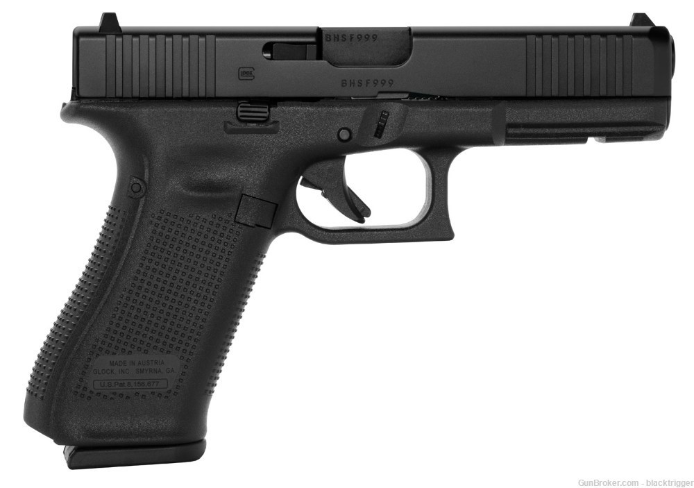 Glock PA175S201 G17 Gen5 9mm 4.49" 10+1 Black Polymer Frame Steel Slide FS -img-1