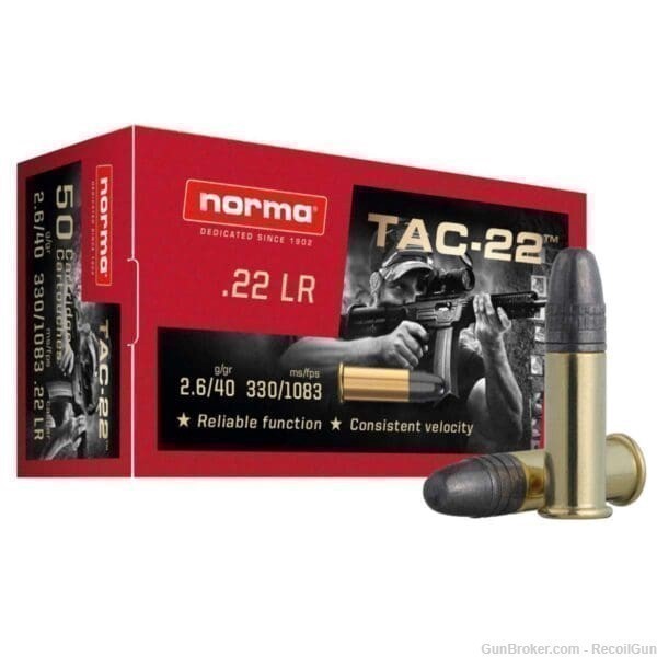 5000 Round Case Norma 2425092 TAC-22 22LR 40gr LRN-img-0