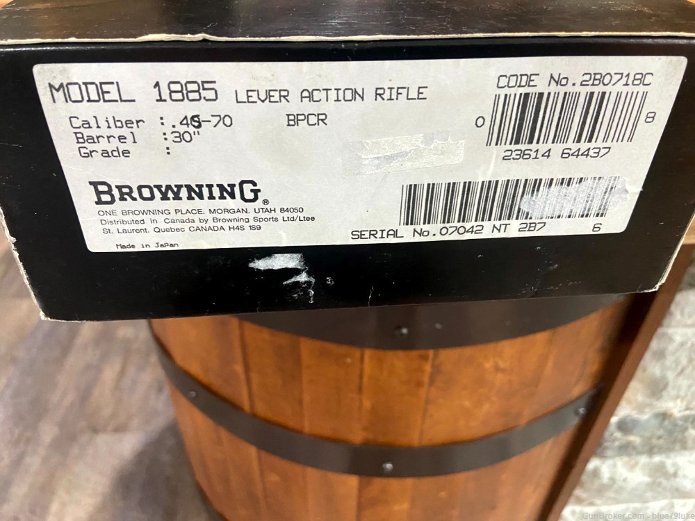 Browning 1885 45-70 govt. BPCR lever action rifle HIGH WALL LNIB 1996-1998-img-1