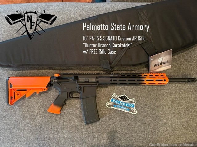 Palmetto 16" PA-15 5.56NATO Hunter Orange Cerakote®  *Penny Auction* !READ!-img-0